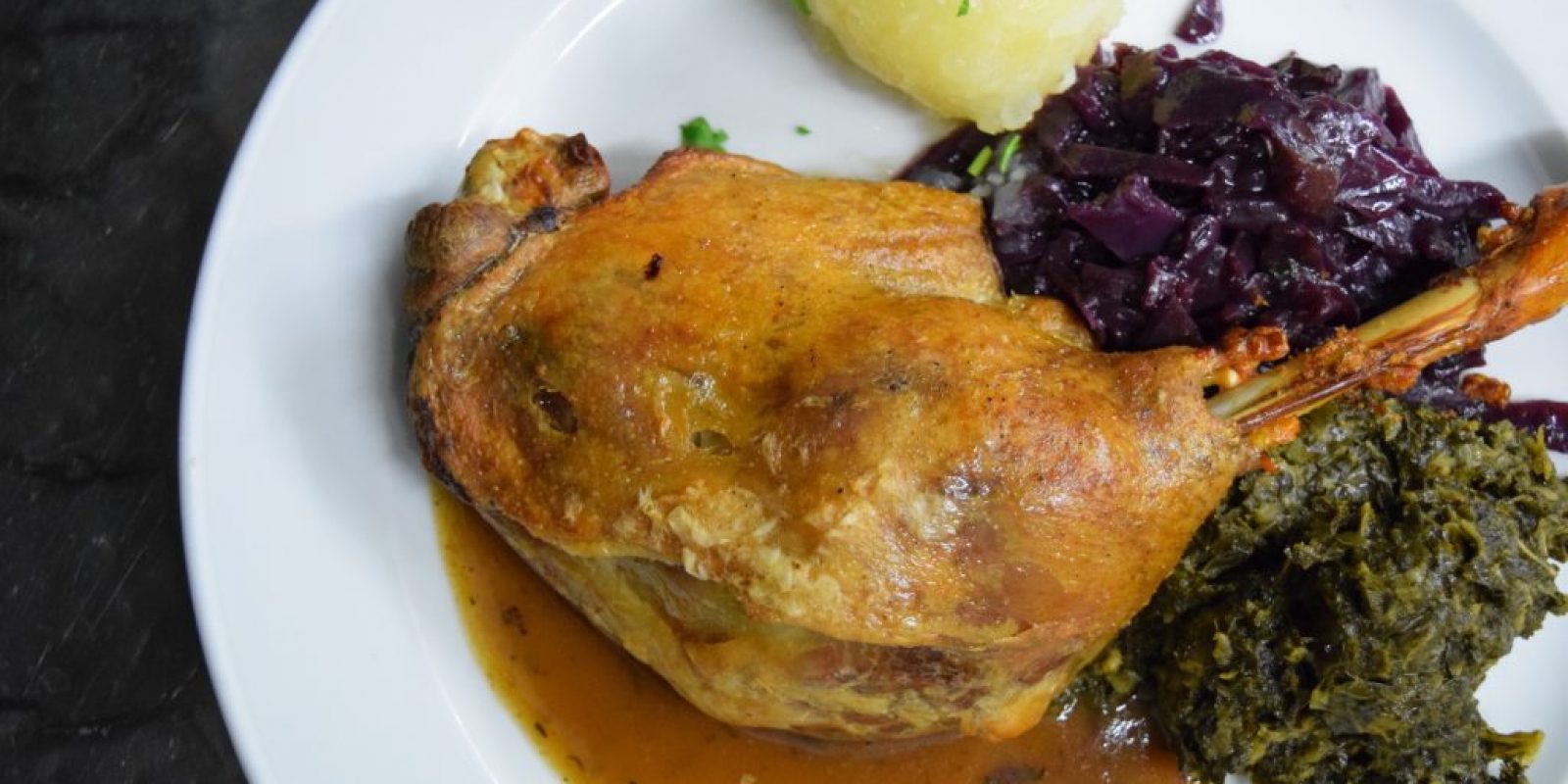 Grünkohl mit Gänsekeule Rezept