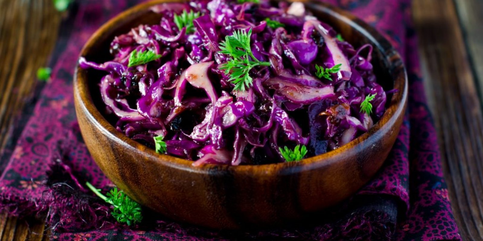 Apfel Rotkohl Salat