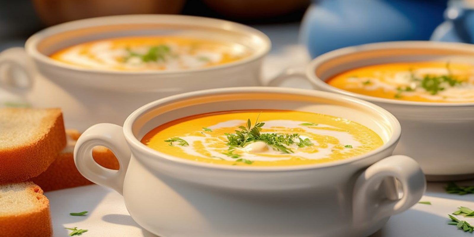 Ausgefallene Winter Suppe