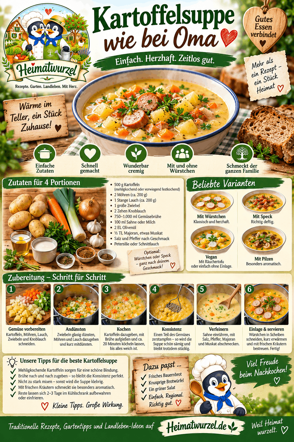 Kartoffelsuppe Infografik Kartoffelsuppe Infografik