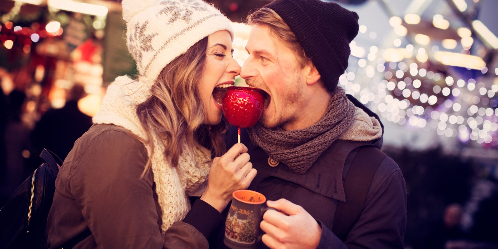 Typisches Essen Weihnachtsmarkt