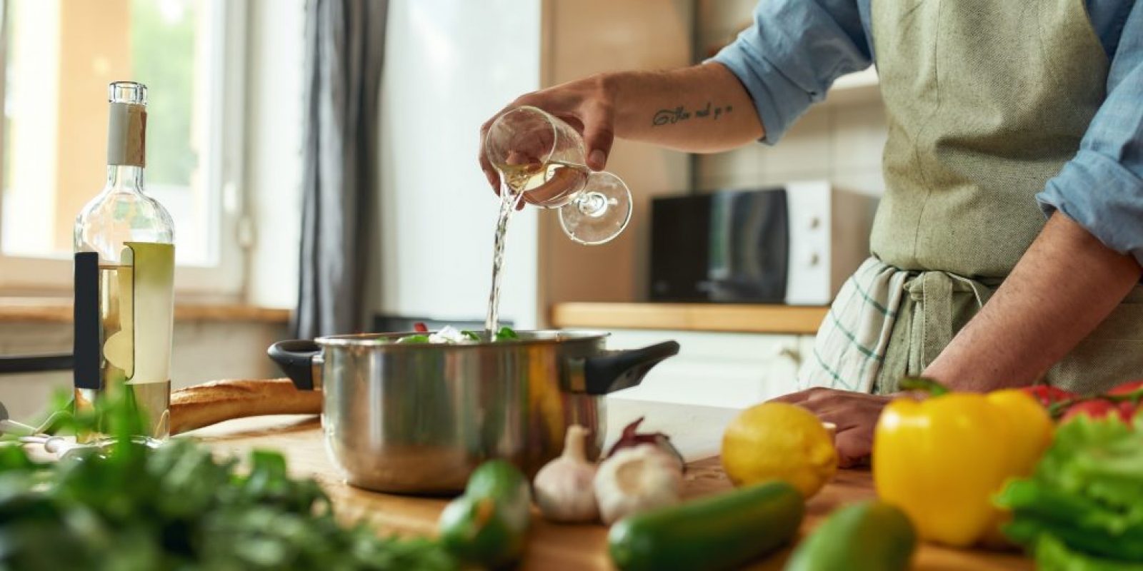 Weißwein kann beim Kochen ersetzt werden