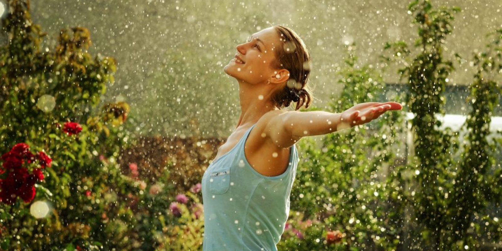 Regenwetter im Garten