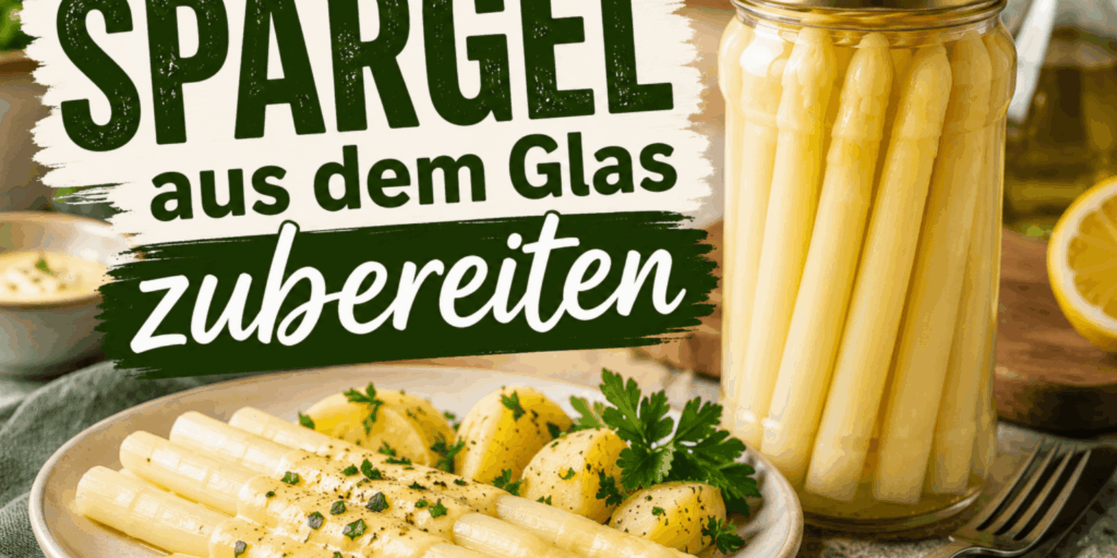 Spargel aus dem Glas zubereiten