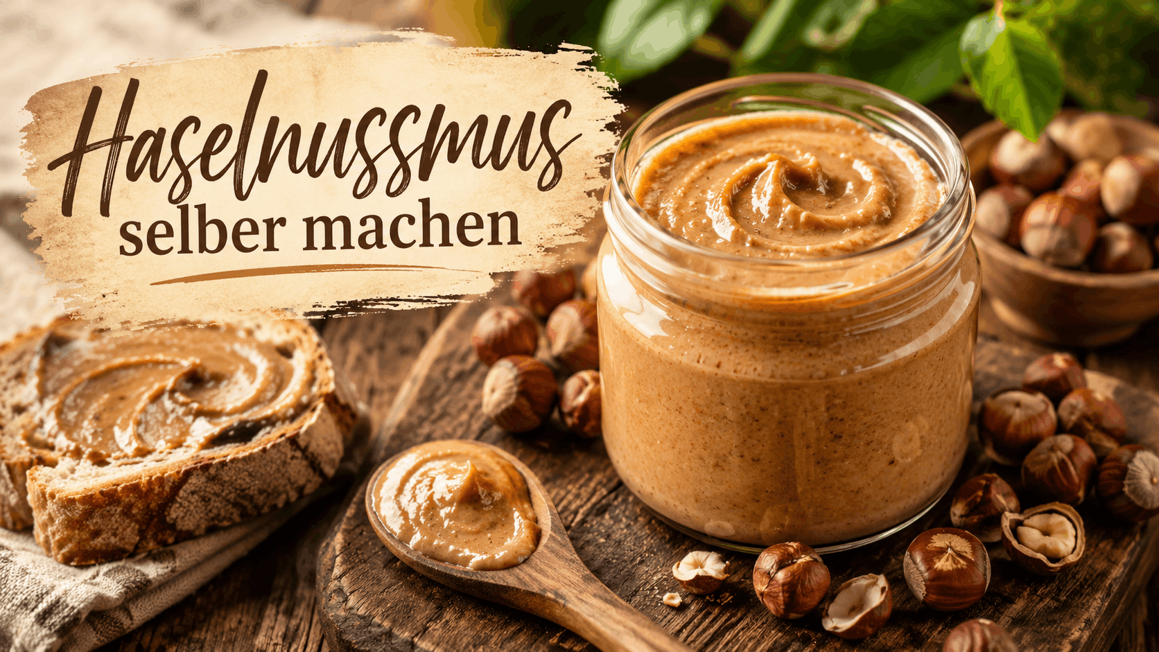 Haselnussmus selber machen Haselnussmus selber machen