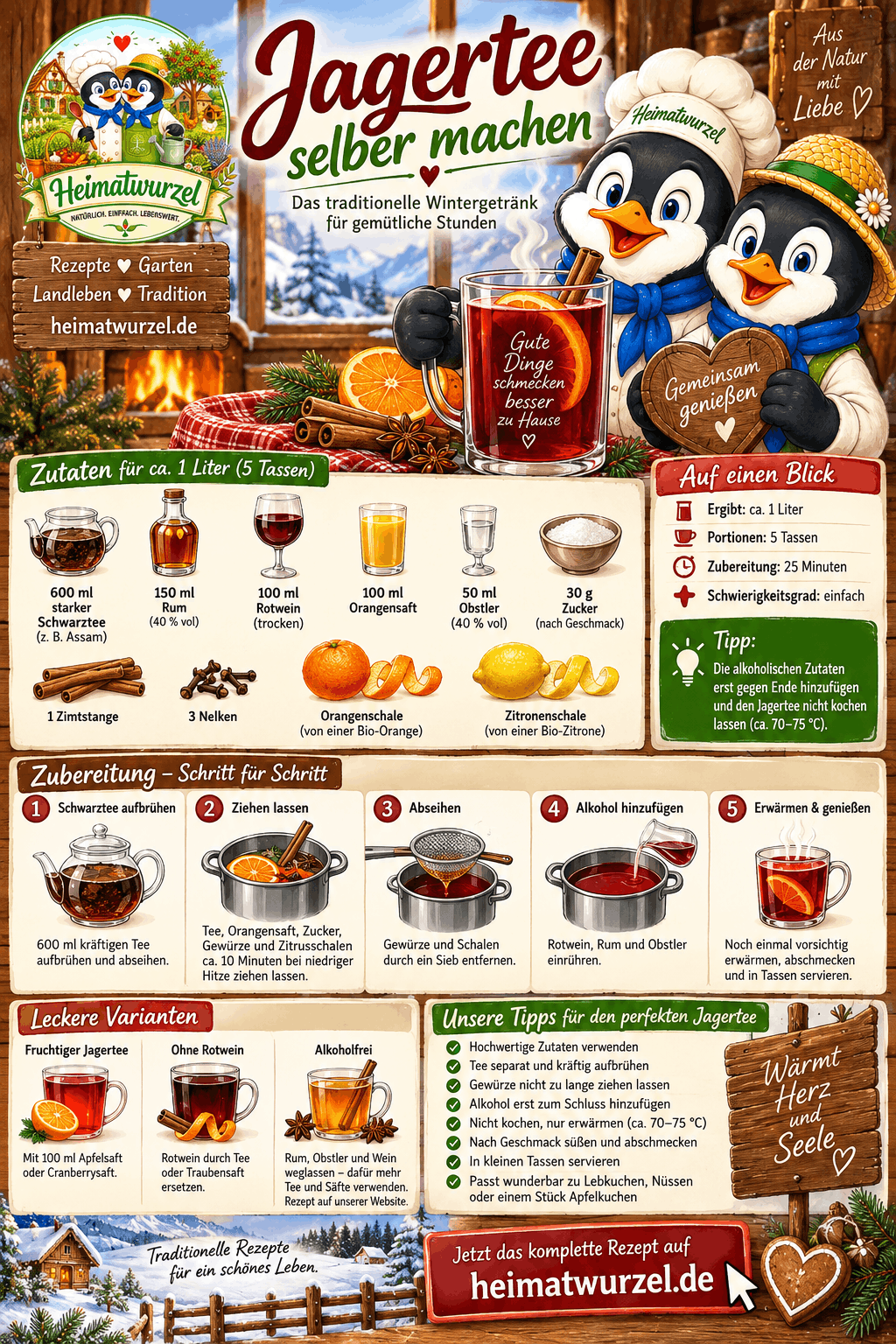 Jagertee selber machen Infografik Jagertee selber machen Infografik