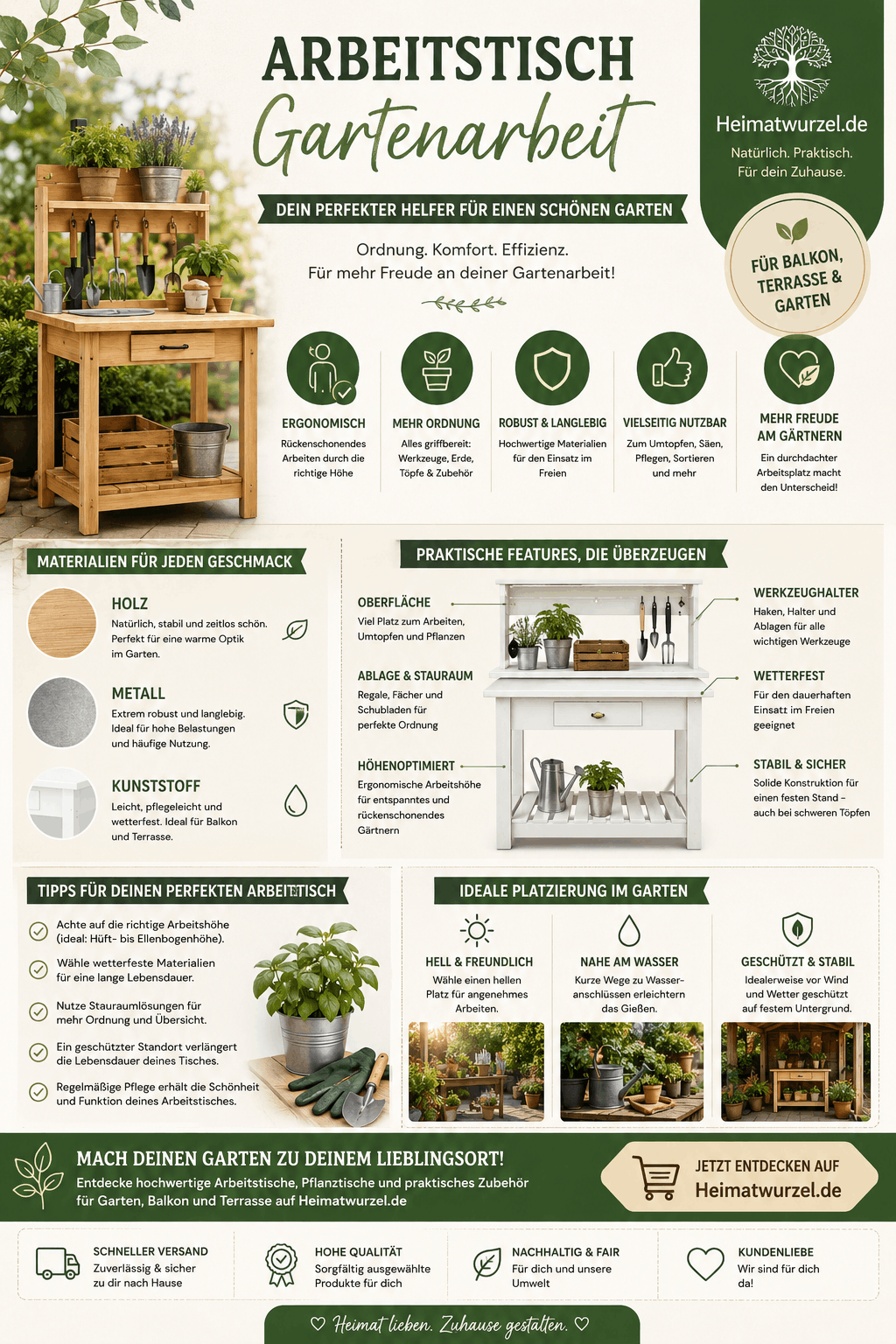 Arbeitstisch Gartenarbeit Infografik Arbeitstisch Gartenarbeit Infografik