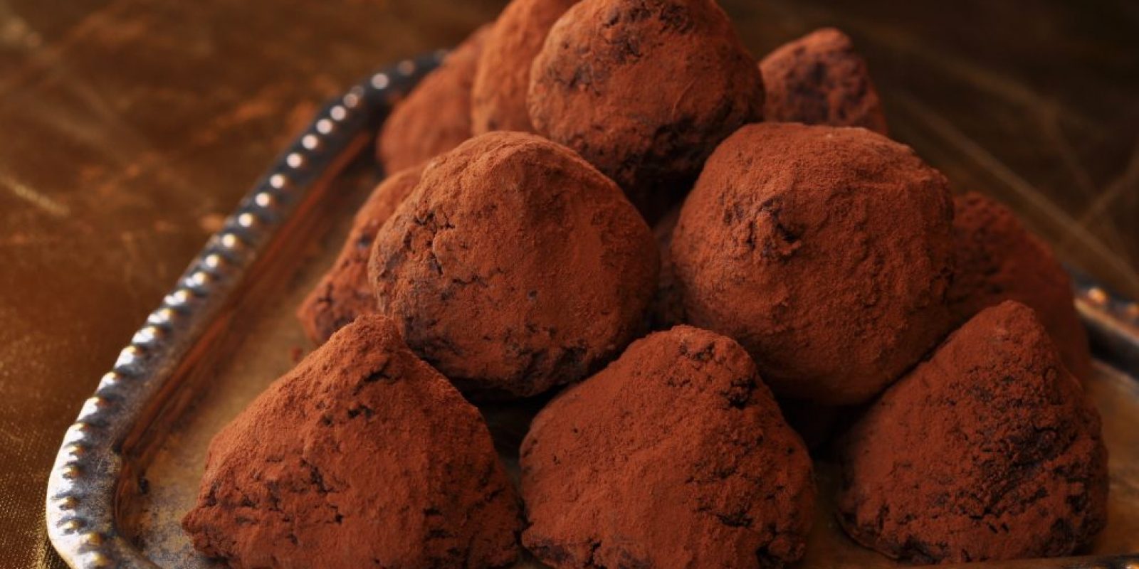 Dunkle Schokolade-Pralinen