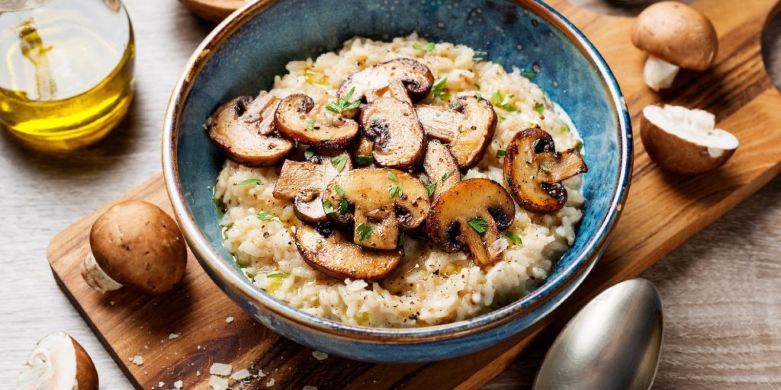 Risotto mit braunen Champignons
