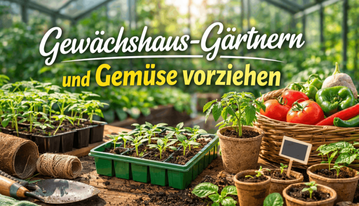Gewächshaus-Gärtnern und Gemüse vorziehen 