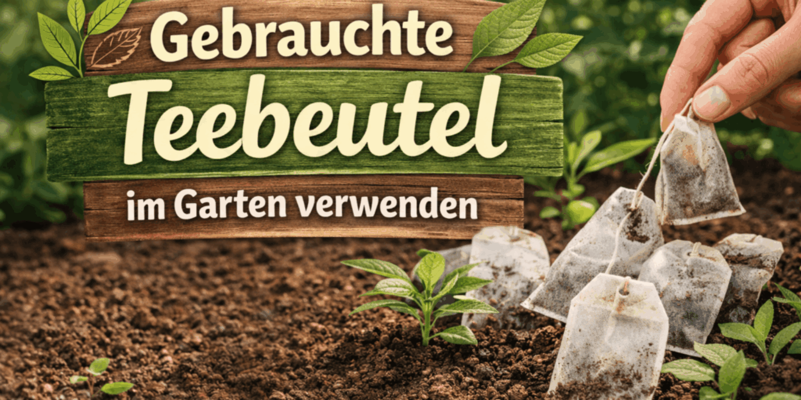 Gebrauchte Teebeutel im Garten verwenden