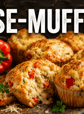 Herzhafte Käse-Muffins mit Zucchini, Paprika & Zwiebeln