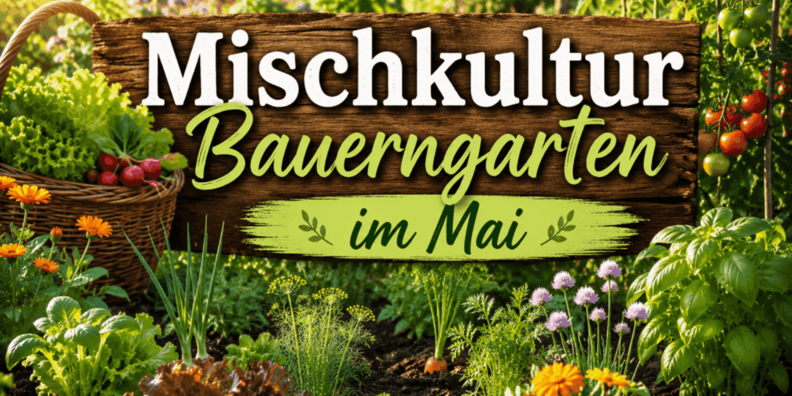 Mischkultur Bauerngarten im Mai