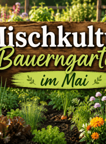 Mischkultur Bauerngarten im Mai