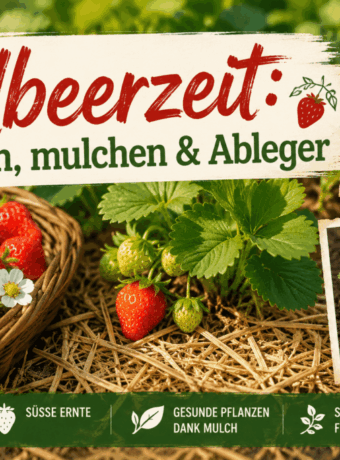 Erdbeerzeit: ernten, mulchen, Ableger markieren