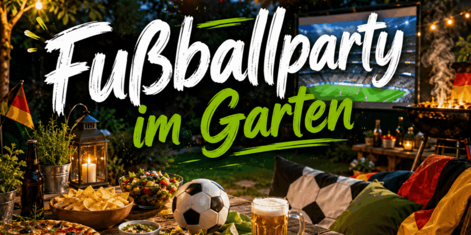Fußballparty im Garten