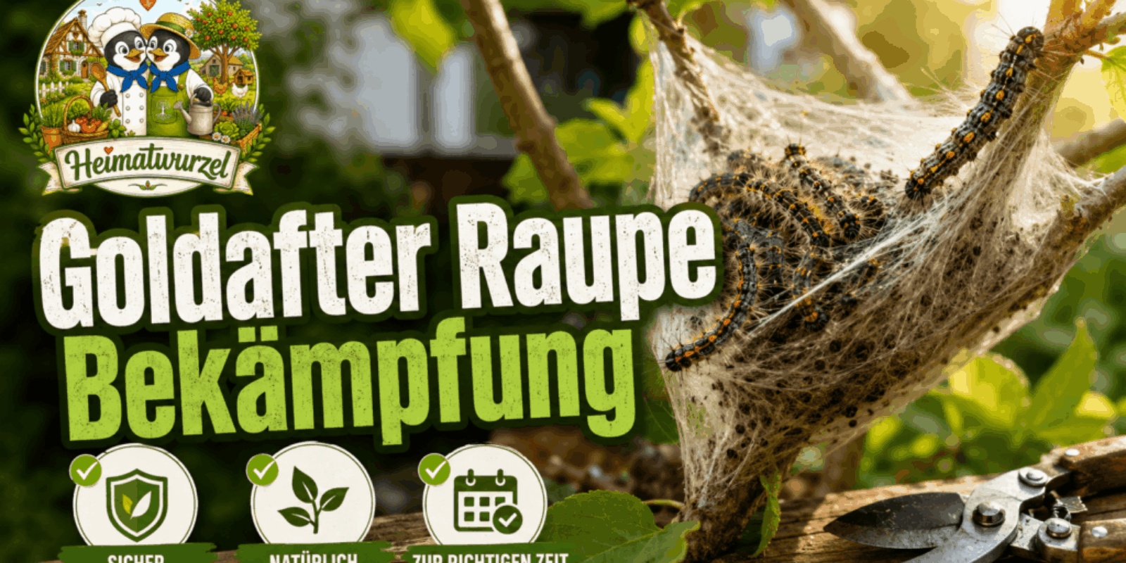 Goldafter Raupe Bekämpfung mit Naturkraft