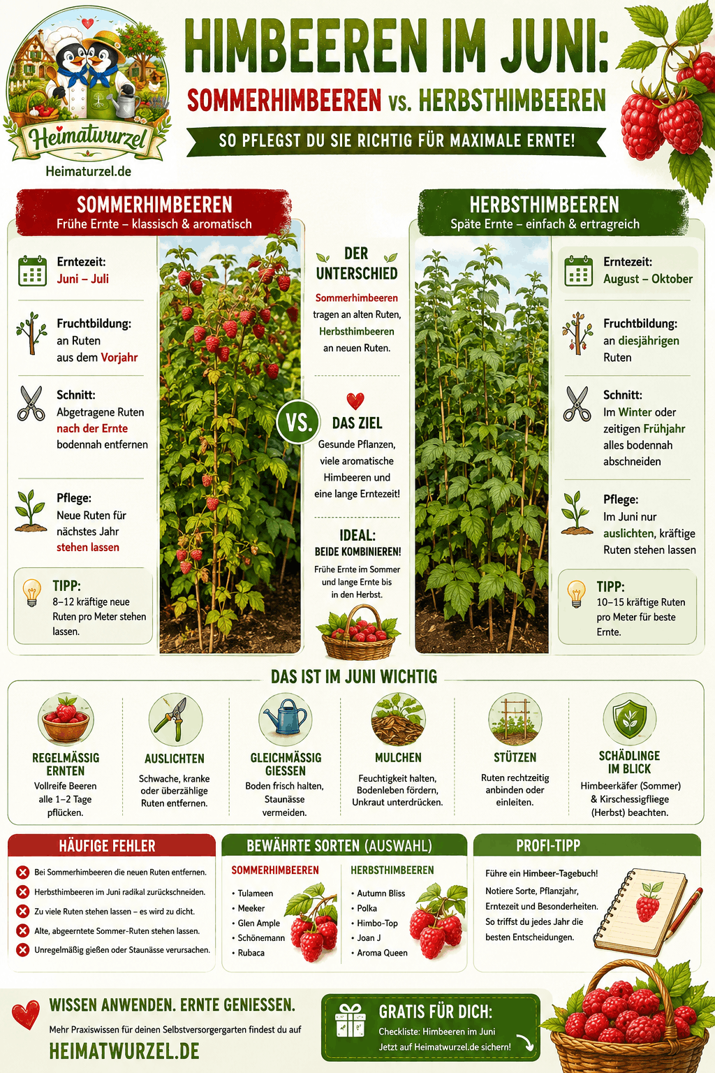 Himbeeren im Juni Infografik Himbeeren im Juni Infografik