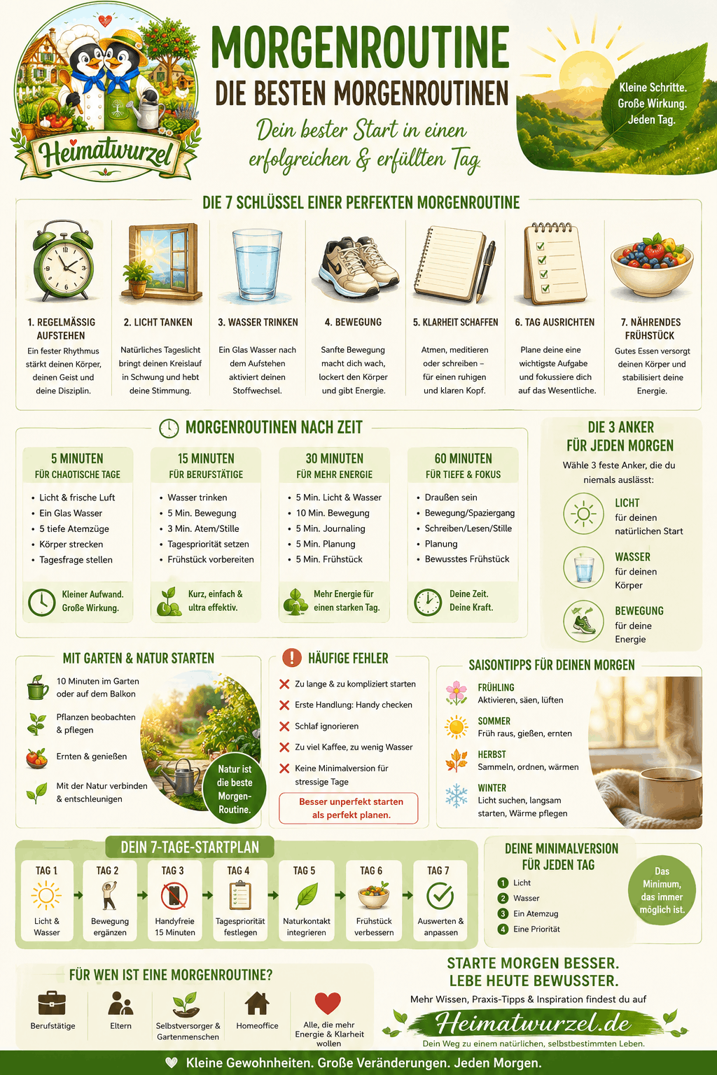 Morgenroutine Infografik Morgenroutine Infografik