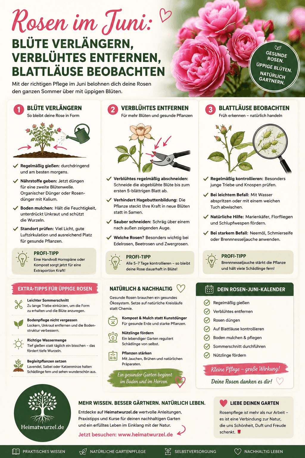 Rosen im Juni Infografik Rosen im Juni Infografik