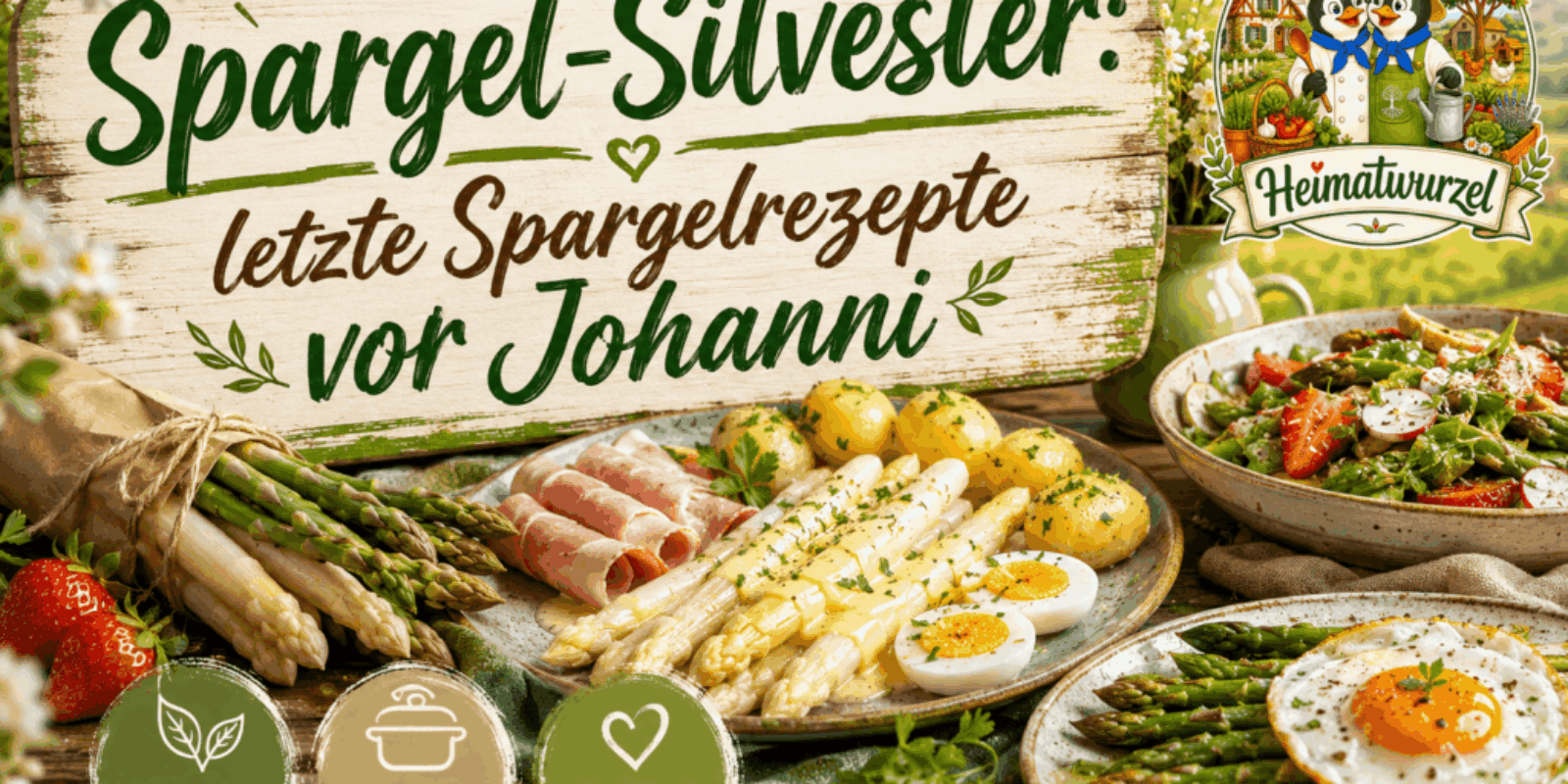 Spargel-Silvester: letzte Spargelrezepte vor Johanni