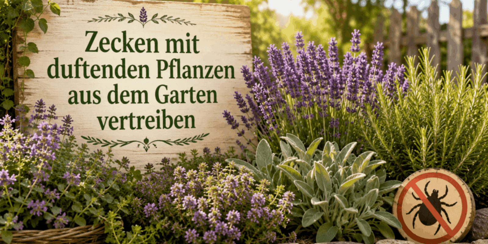 Zecken mit duftenden Pflanzen aus dem Garten vertreiben