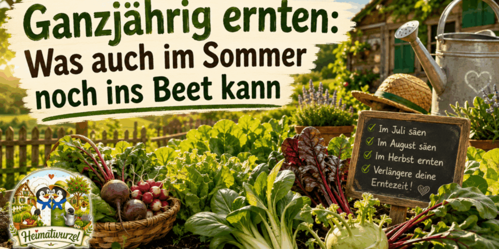 Ganzjährig ernten: Was auch im Sommer noch ins Beet kann