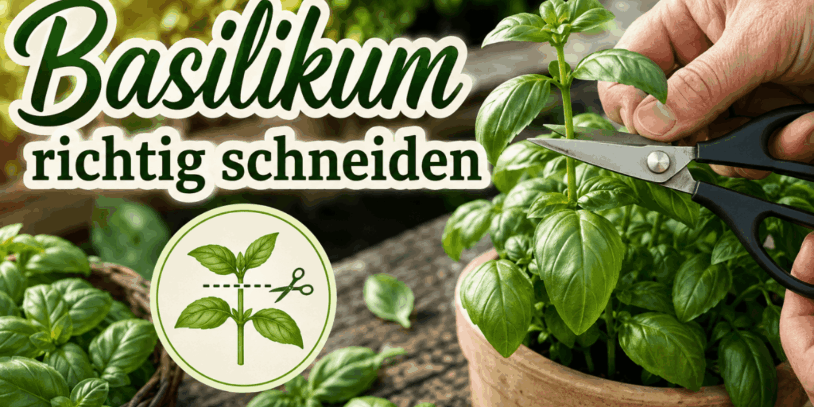 Basilikum richtig schneiden