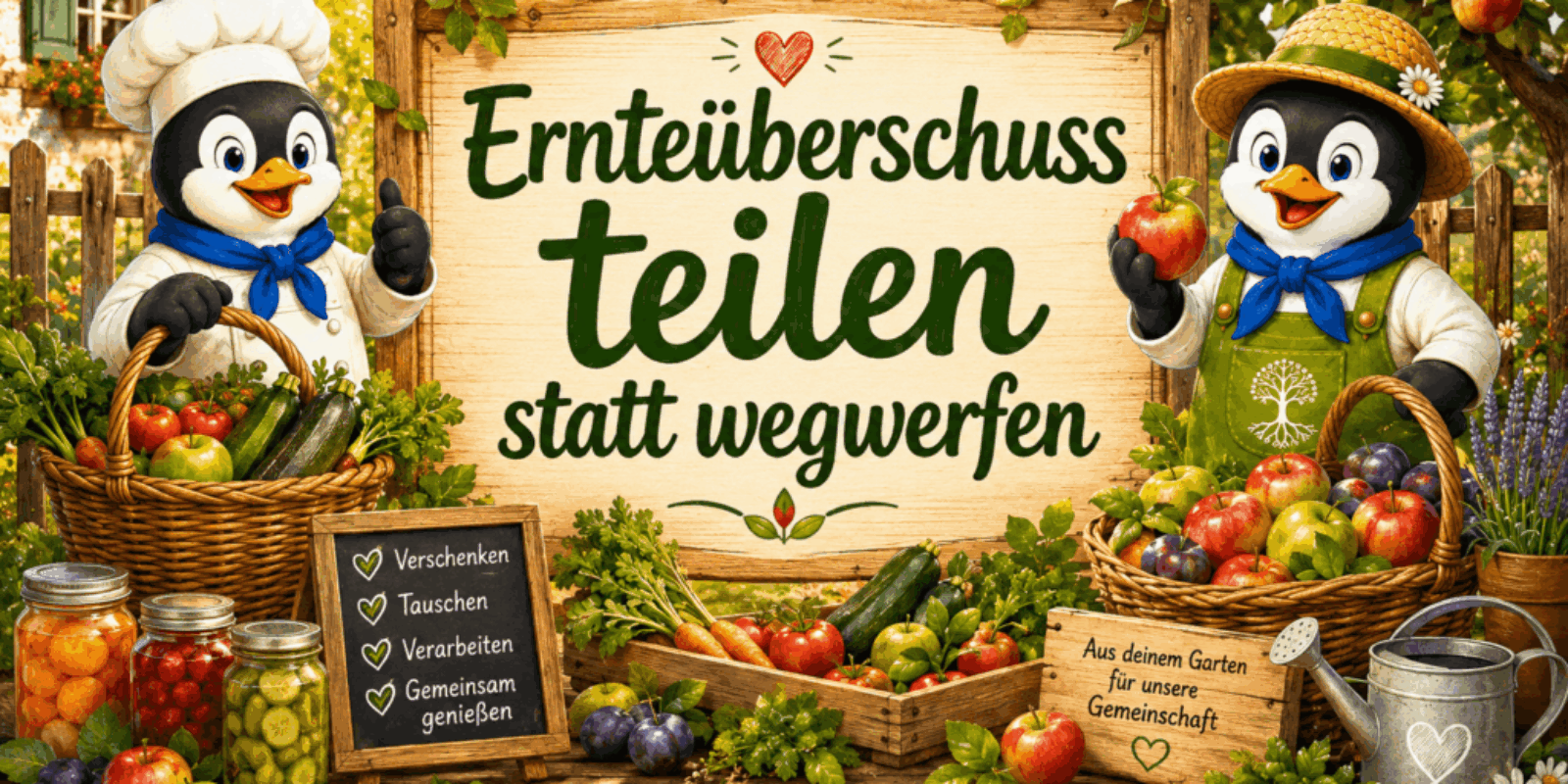 Ernteüberschuss teilen statt wegwerfen