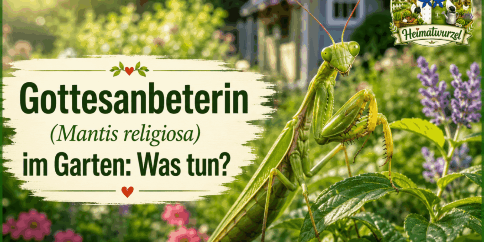 Gottesanbeterin (Mantis religiosa) im Garten: Was tun?