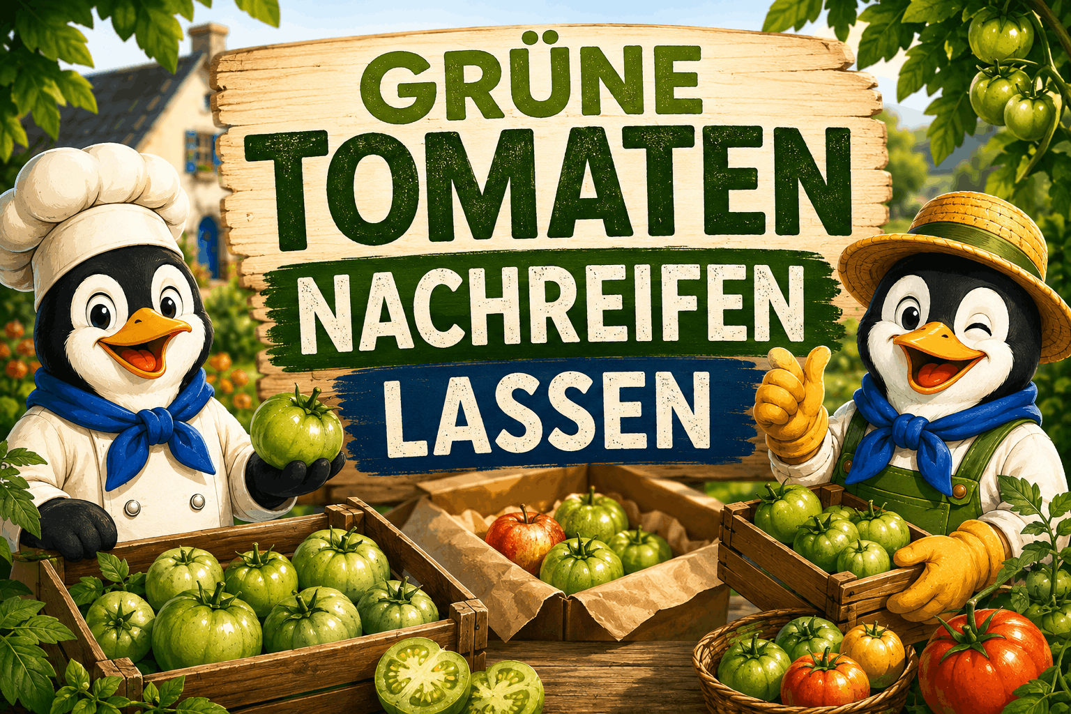 Grüne Tomaten nachreifen lassen Grüne Tomaten nachreifen lassen