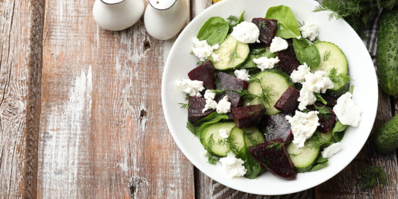 Rote Bete Salat mit Gurken, Feta und Dill Rezept