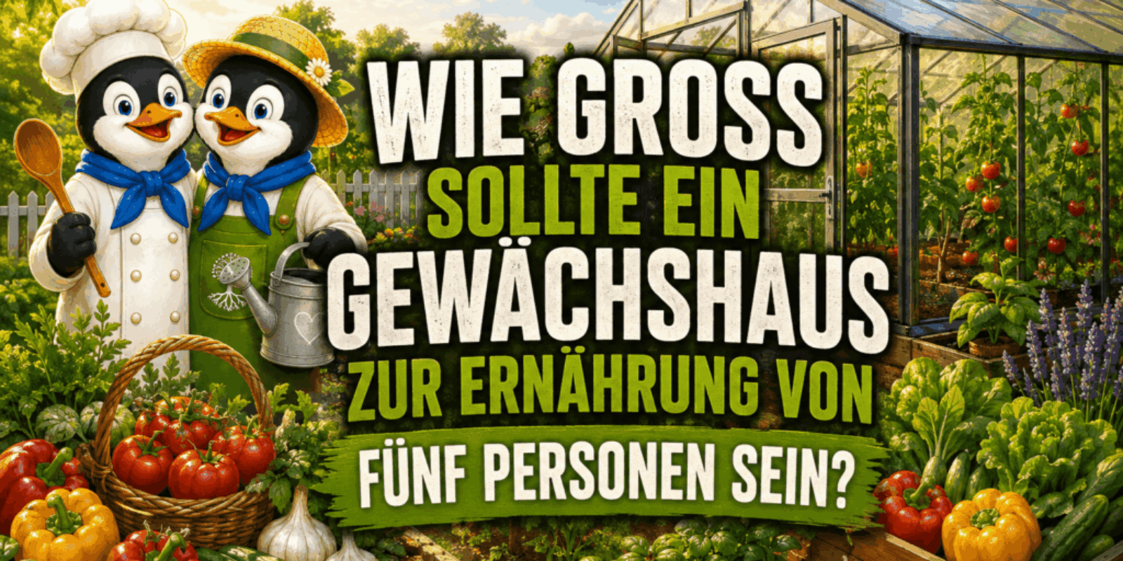 Wie groß sollte ein Gewächshaus zur Ernährung von fünf Personen sein?