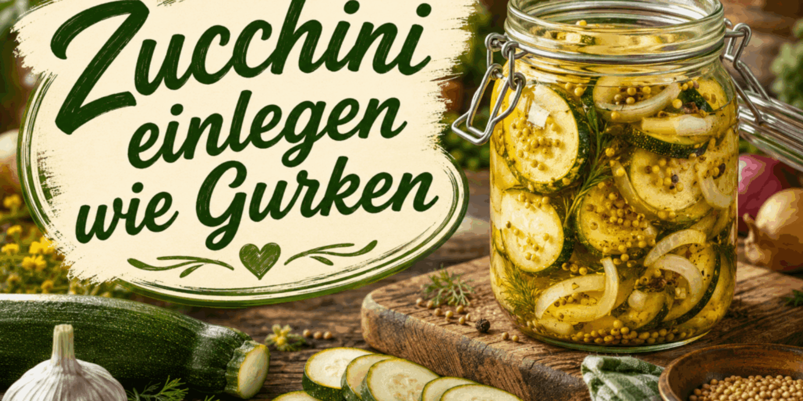 Zucchini einlegen wie Gurken