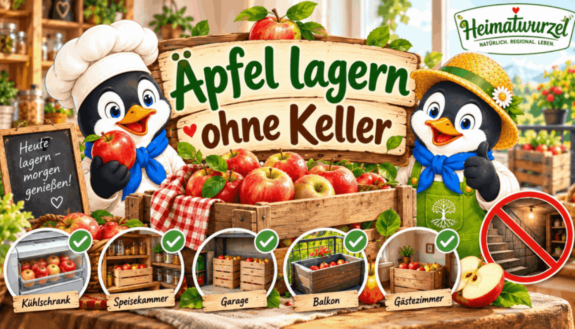 Äpfel lagern ohne Keller