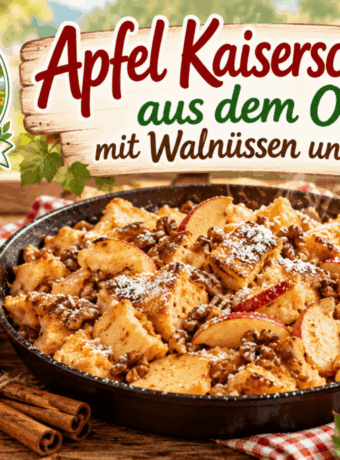 Apfel Kaiserschmarrn aus dem Ofen mit Walnüssen