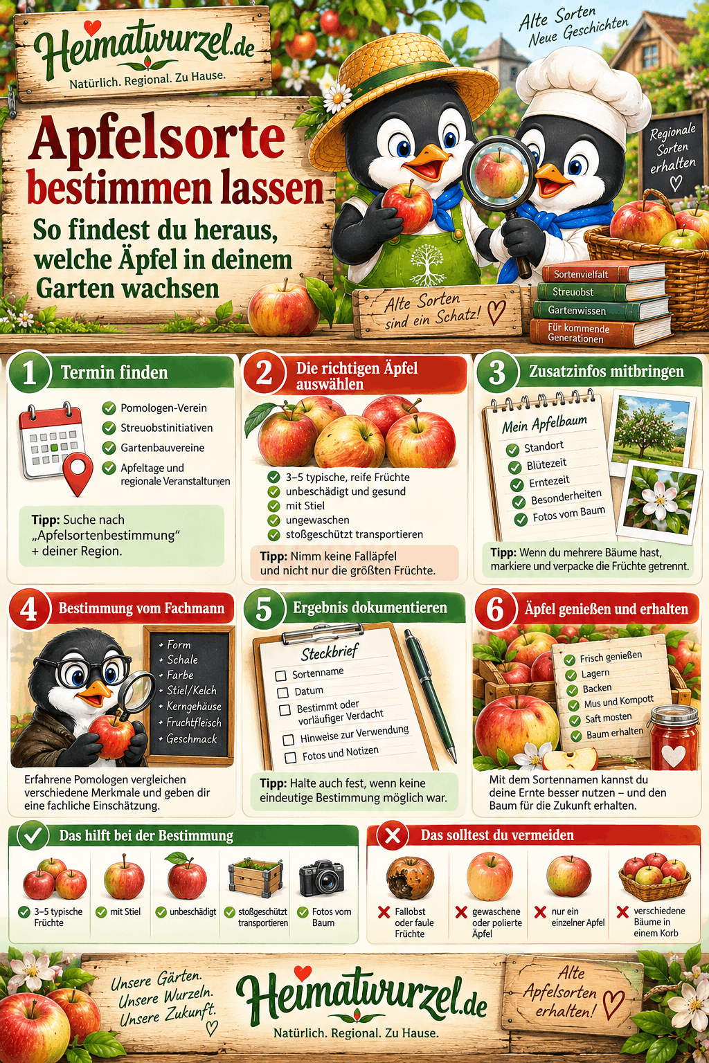Apfelsorte bestimmen lassen Infografik Apfelsorte bestimmen lassen Infografik