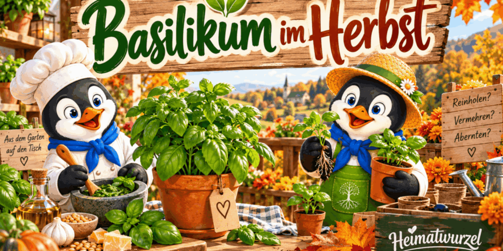 Basilikum im Herbst
