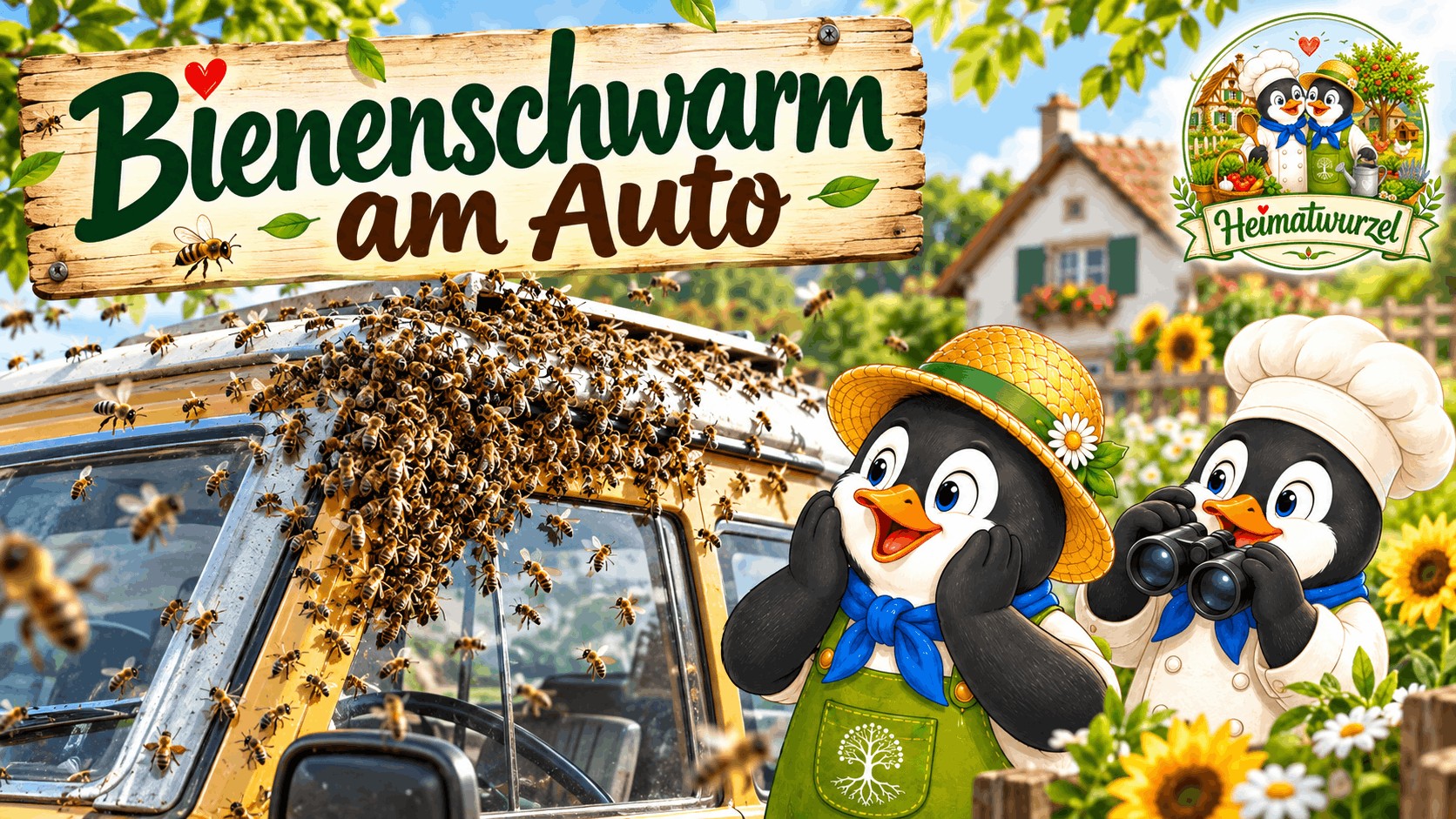 Bienenschwarm am Auto Bienenschwarm am Auto