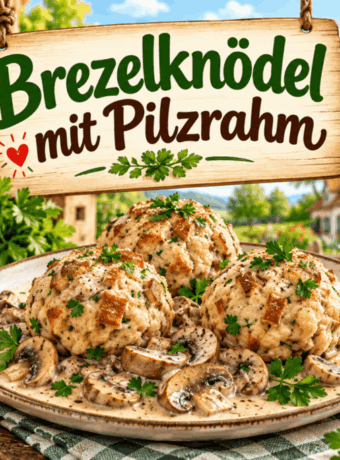 Brezelknödel mit Pilzrahm