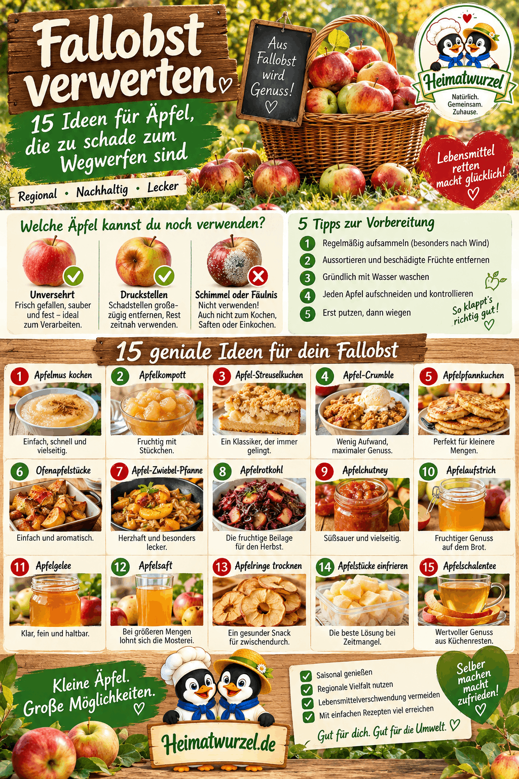 Fallobst verwerten Infografik Fallobst verwerten Infografik