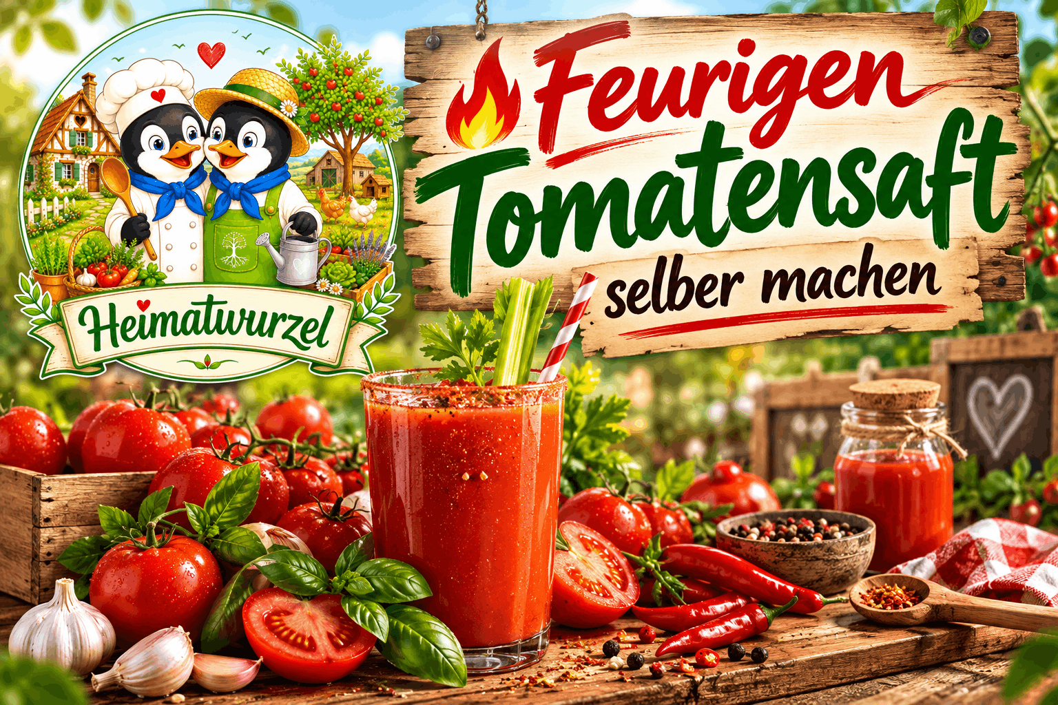 Feurigen Tomatensaft selber machen Feurigen Tomatensaft selber machen