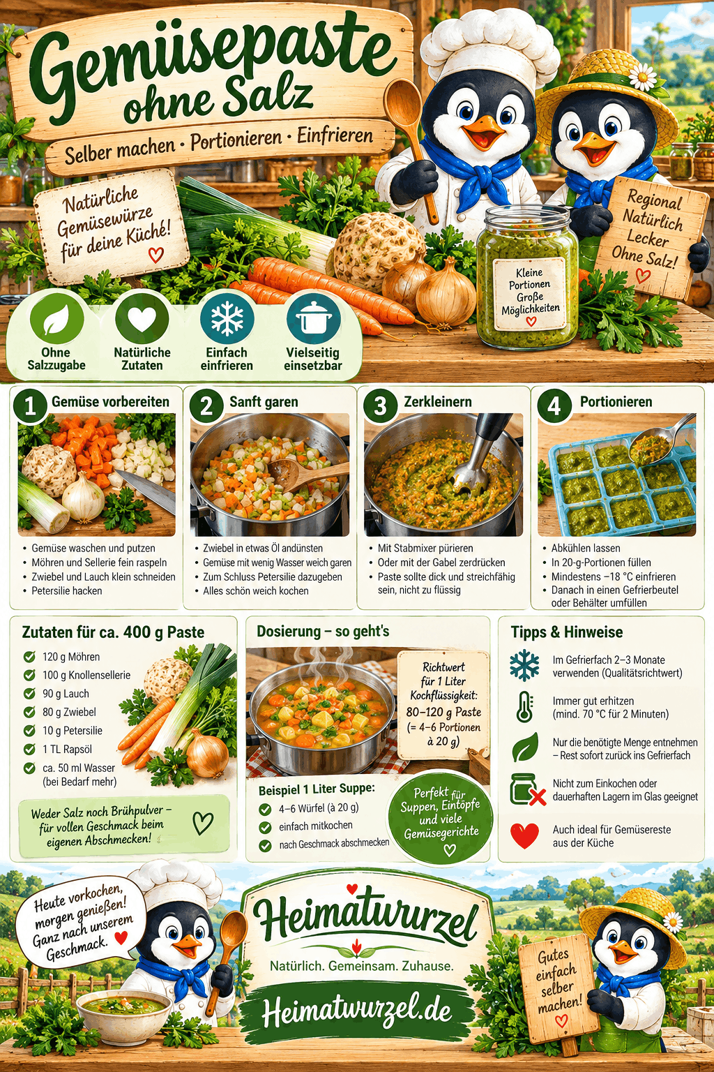 Gemüsepaste ohne Salz Infografik Gemüsepaste ohne Salz Infografik