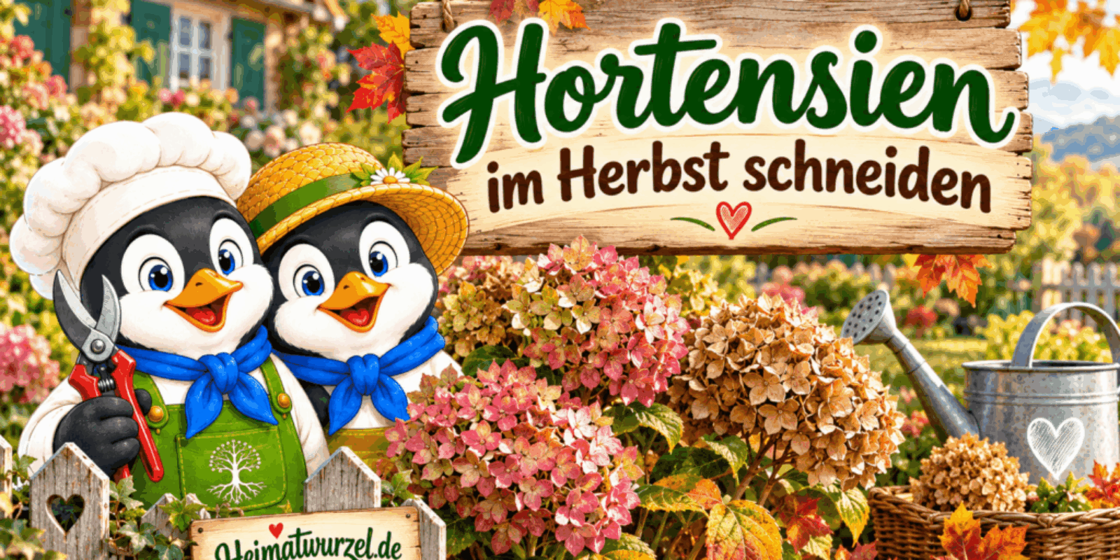 Hortensien im Herbst schneiden