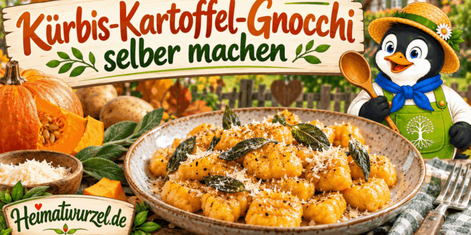 Kürbis-Kartoffel-Gnocchi selber machen