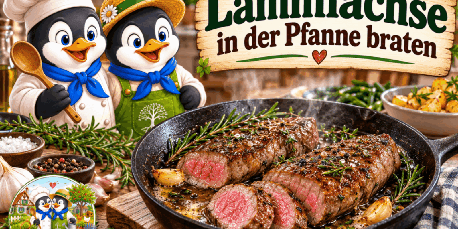 Lammlachse in der Pfanne braten