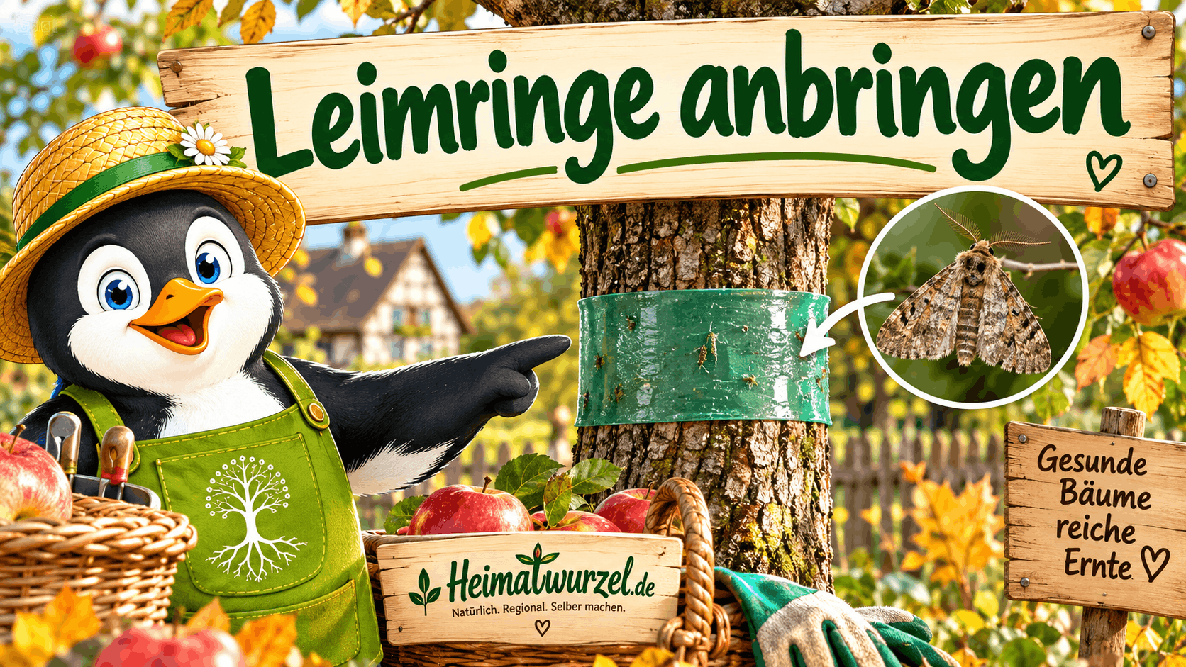 Leimringe anbringen Leimringe anbringen