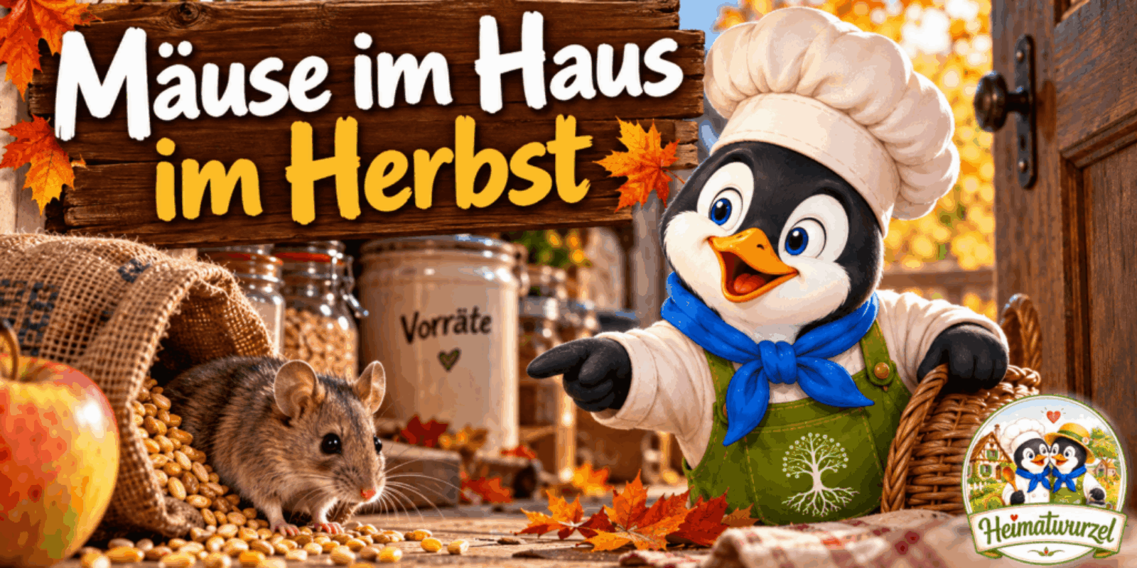 Mäuse im Haus im Herbst