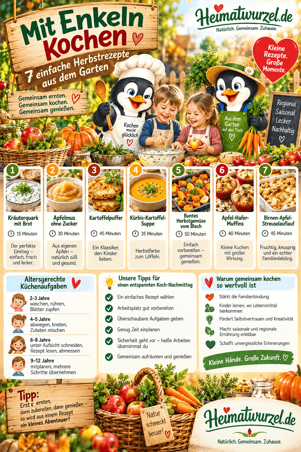 Mit Enkeln kochen Infografik Mit Enkeln kochen Infografik