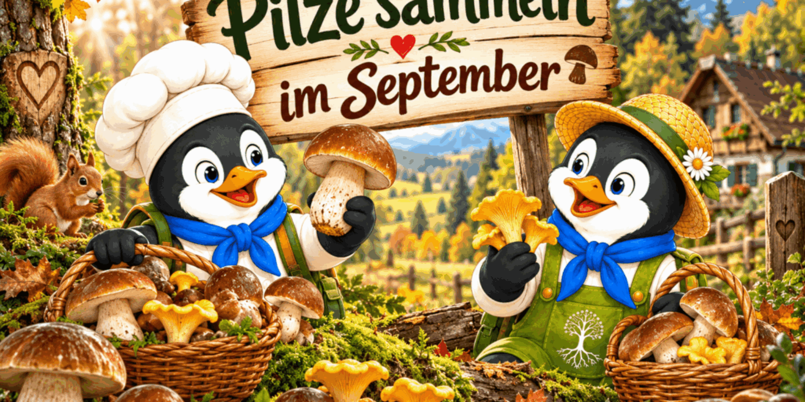Pilze sammeln im September